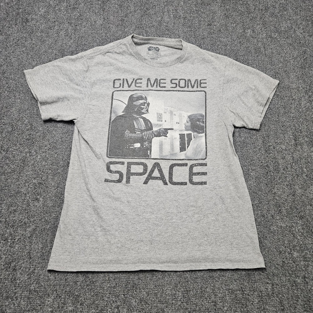Star Wars TShirt Mens Medium Gray Give Me Some Space Darth Vader Graphic Tee
